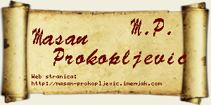 Mašan Prokopljević vizit kartica